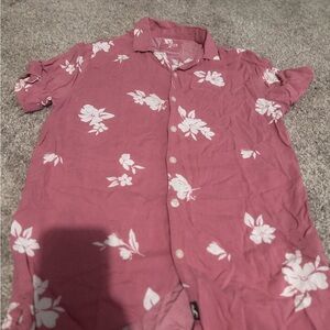 Hollister Pink Floral Men's Casual Shirt